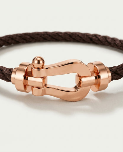 Davos Bracelet Dark Brown / Rose Gold