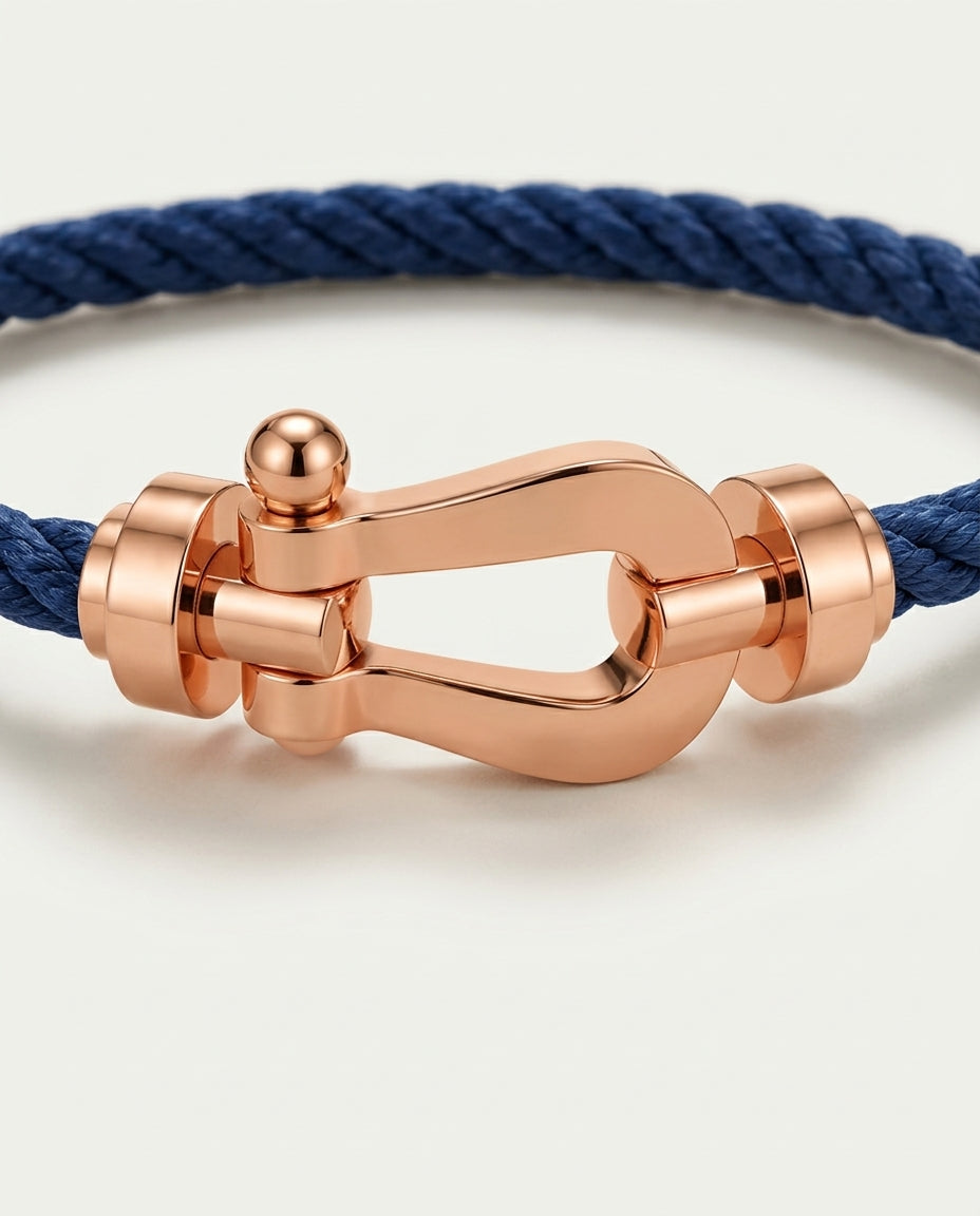 Davos Bracelet Navy / Rose Gold