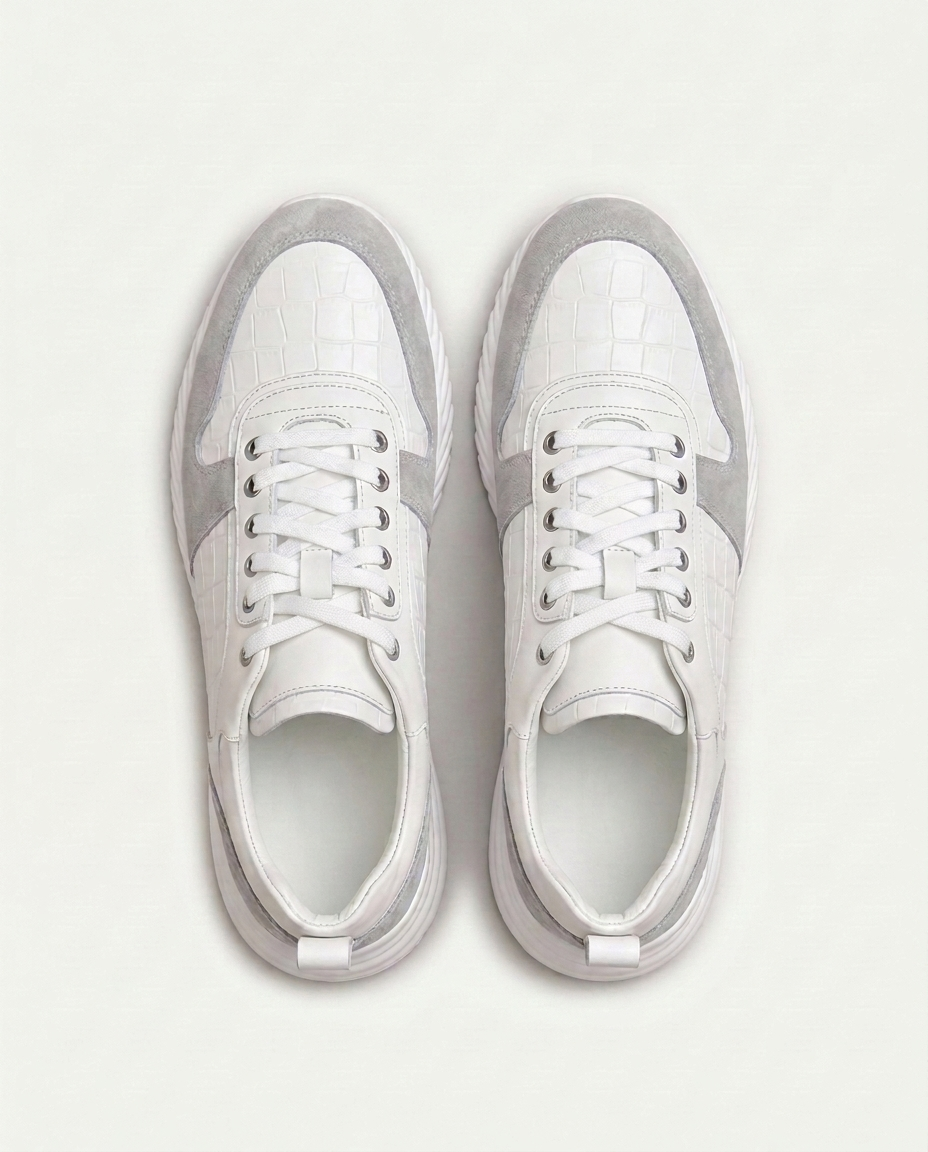 Croco Milano Sneaker - White