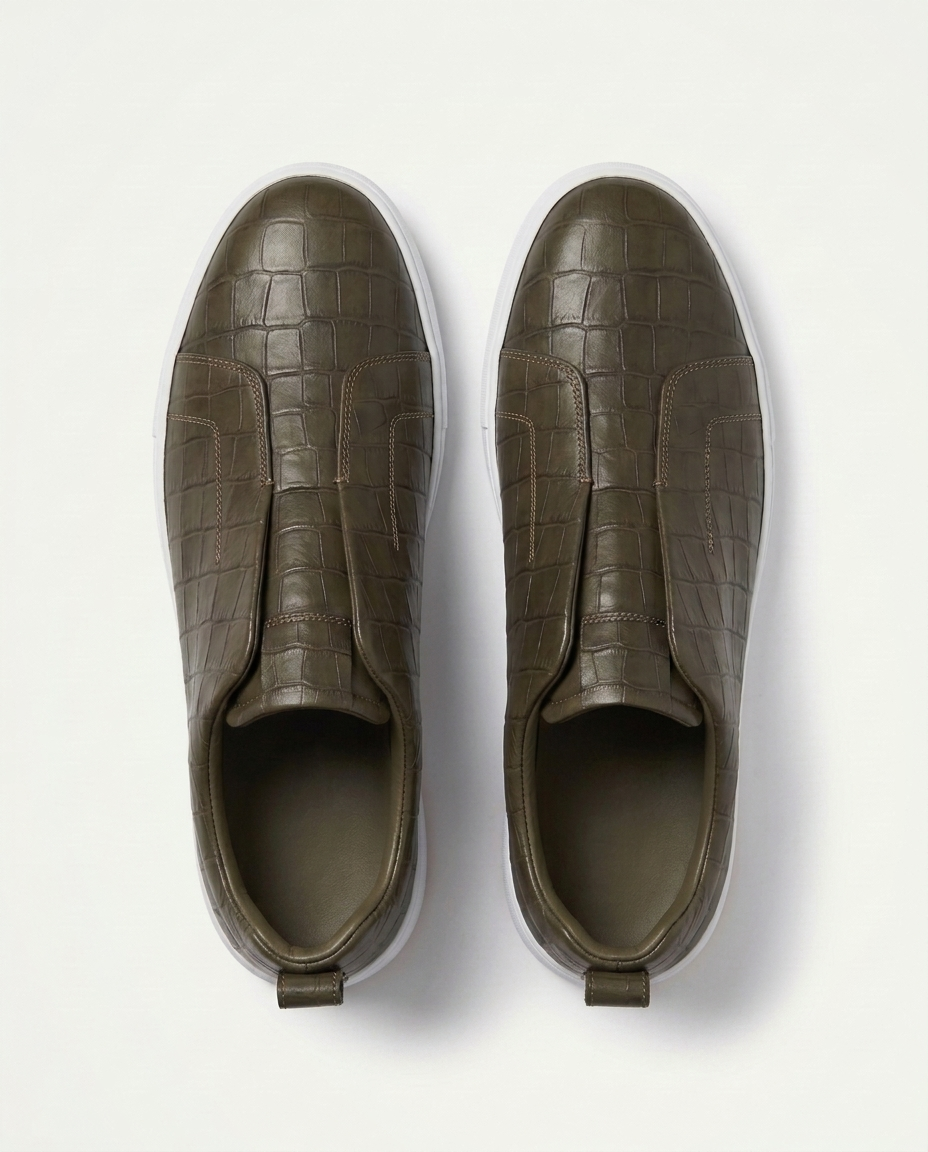 Croco St. Moritz Trainer - Olive