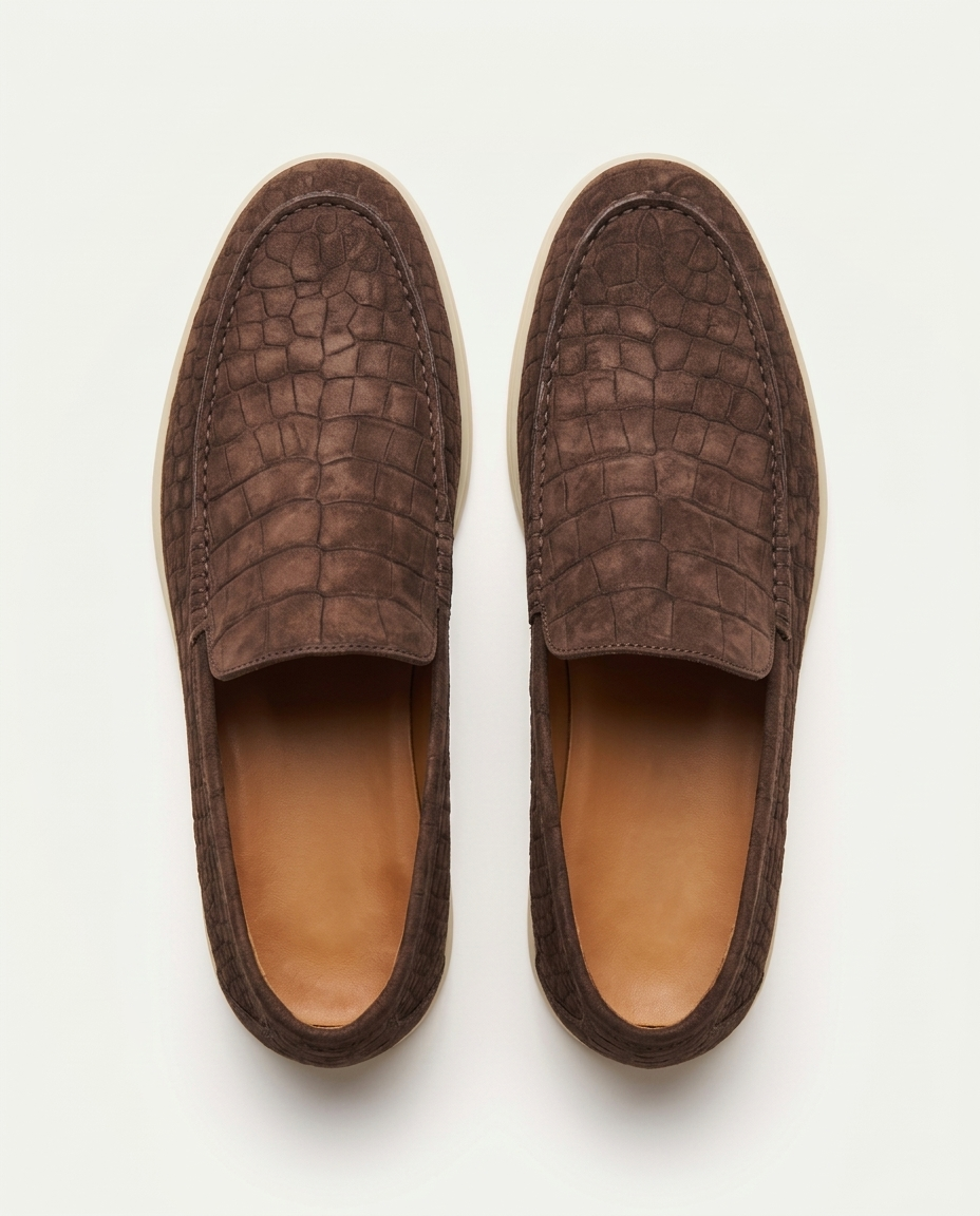 Croco Suede Loafer - Espresso | LIMITED EDITION