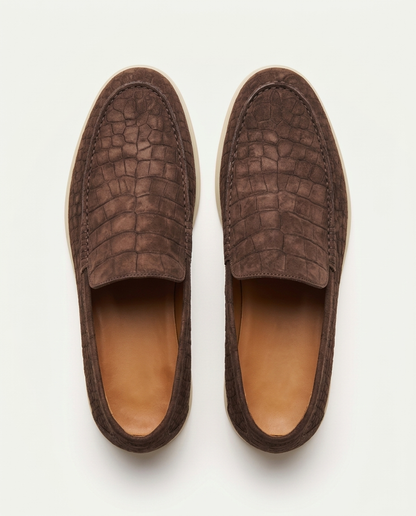Croco Suede Loafer - Espresso | LIMITED EDITION