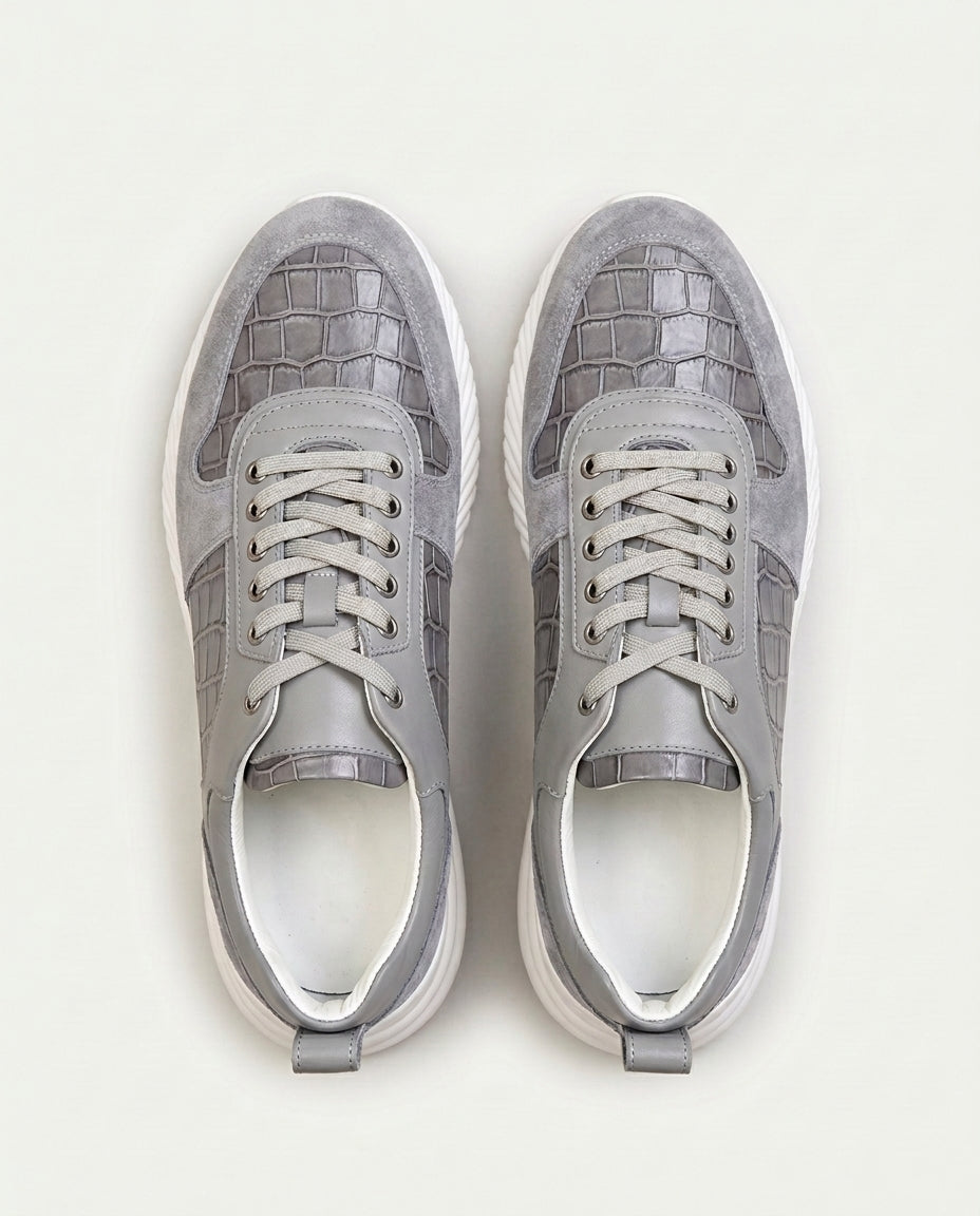 Croco Milano Sneaker - Grey