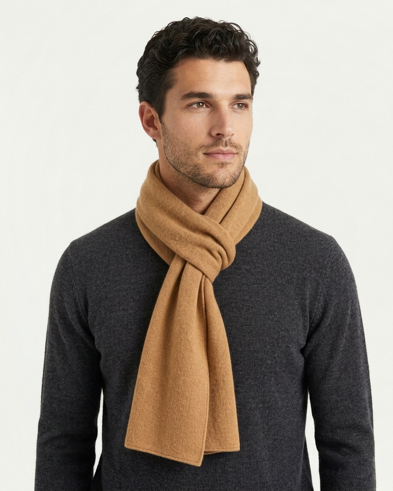 Lugano Cashmere Scarf - Camel
