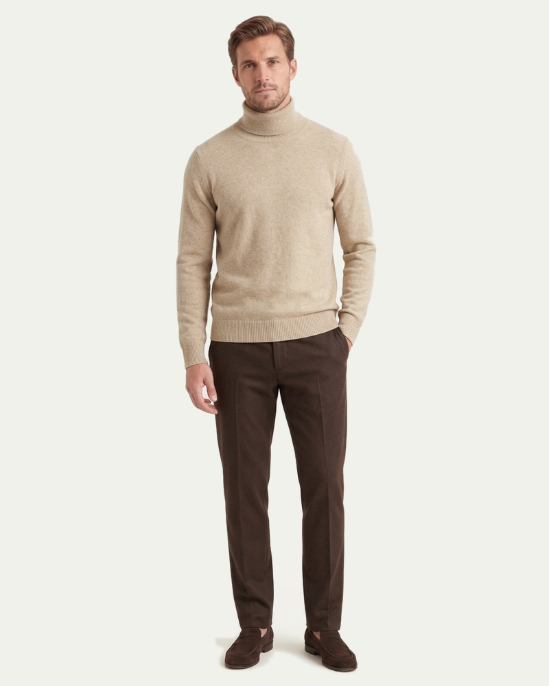 Pisa Wool Turtleneck - Beige