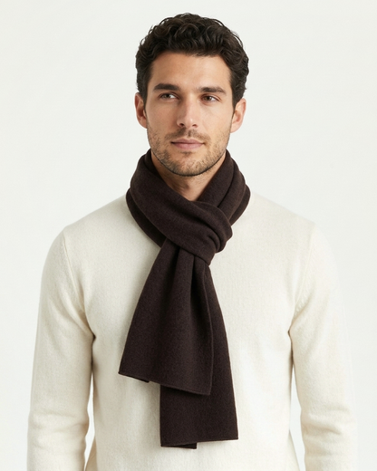 Lugano Cashmere Scarf - Dark Brown