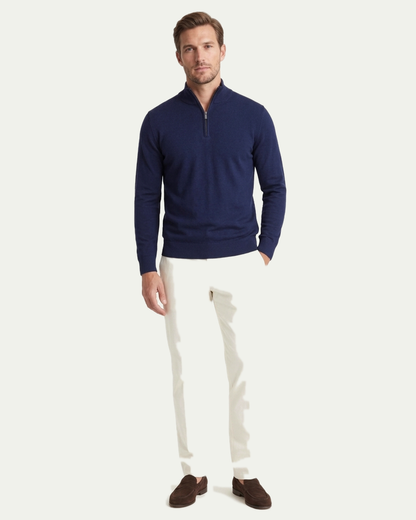 London Quarter Zip - Navy