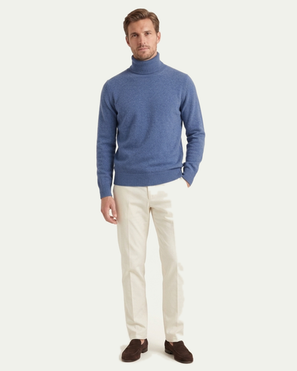 Pisa Wool Turtleneck - Blue