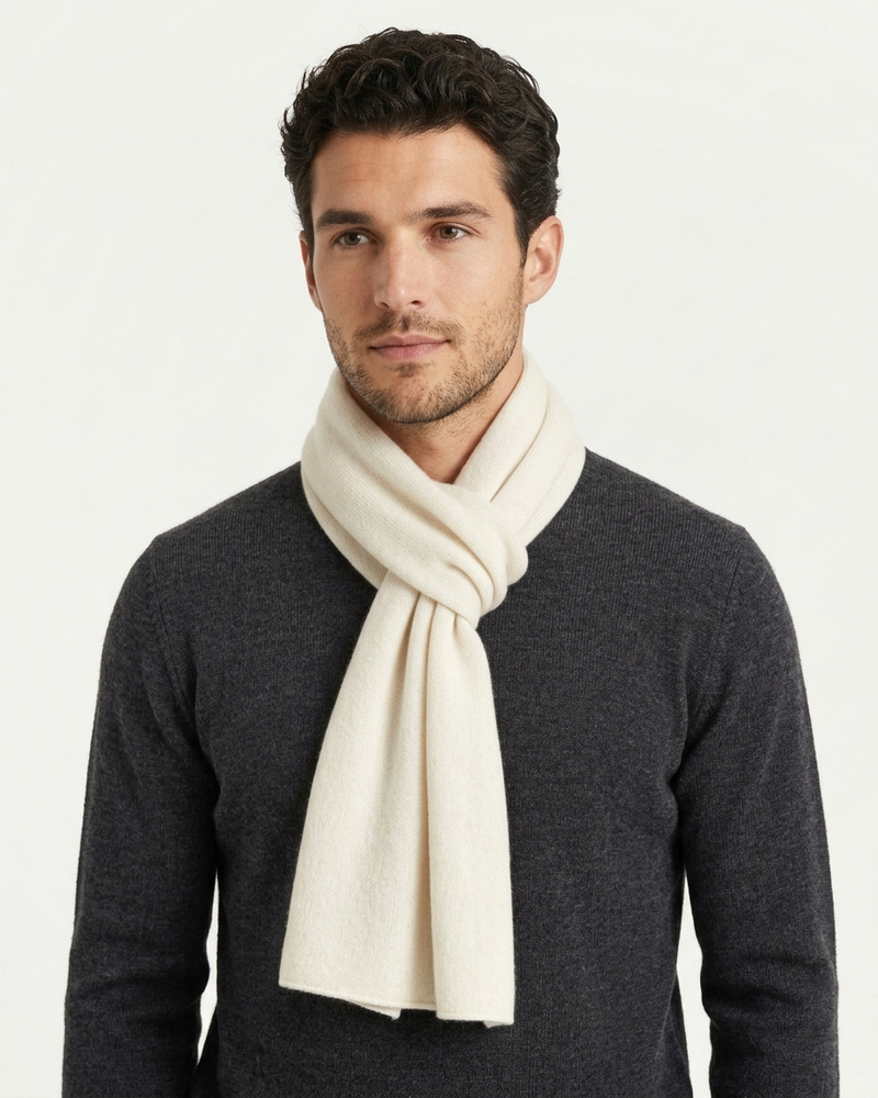 Lugano Cashmere Scarf - Ivory
