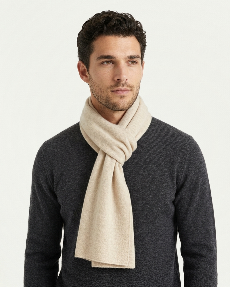 Lugano Cashmere Scarf - Beige