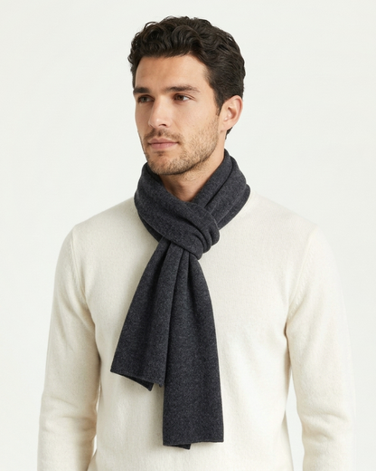 Lugano Cashmere Scarf - Charcoal