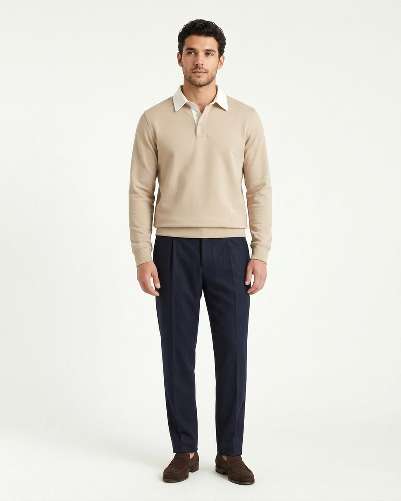 Athens Polo Knit - Beige