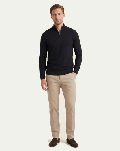 London Quarter Zip - Black