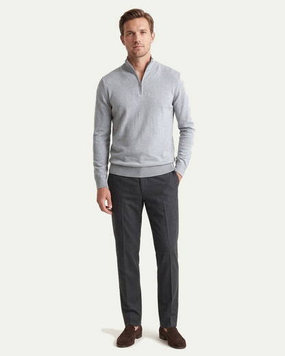 London Quarter Zip - Grey