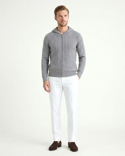 Madrid Cashmere Hoodie - Grey