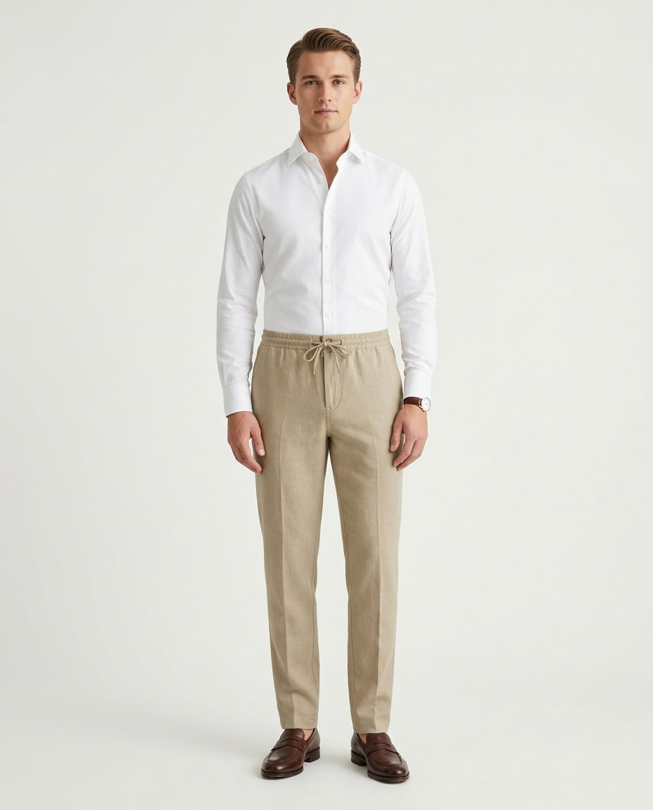 Linen Trousers Beige