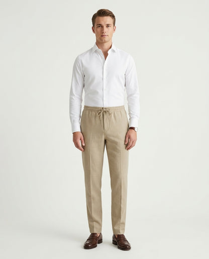 Linen Trousers Beige