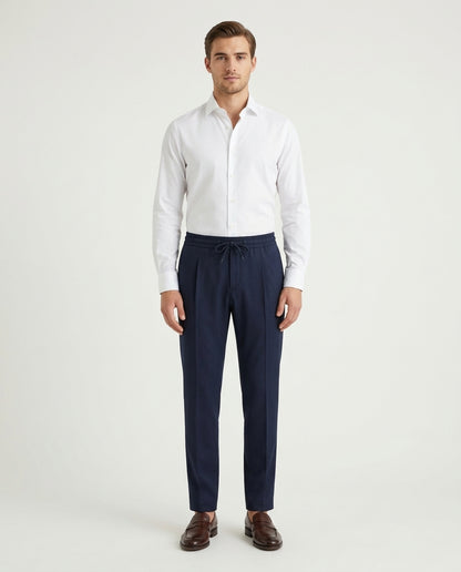 Linen Trousers Navy