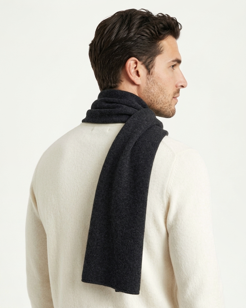 Lugano Cashmere Scarf - Charcoal