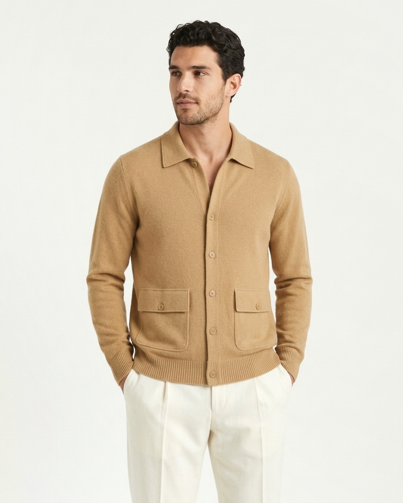 Lisbon Wool Cardigan - Camel