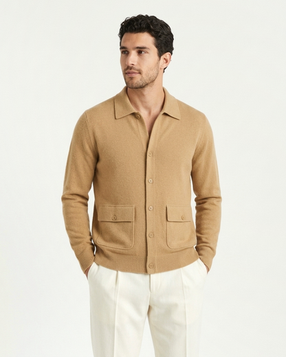 Lisbon Wool Cardigan - Camel