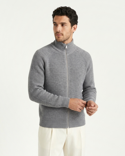 Amalfi Zipper Vest - Grey
