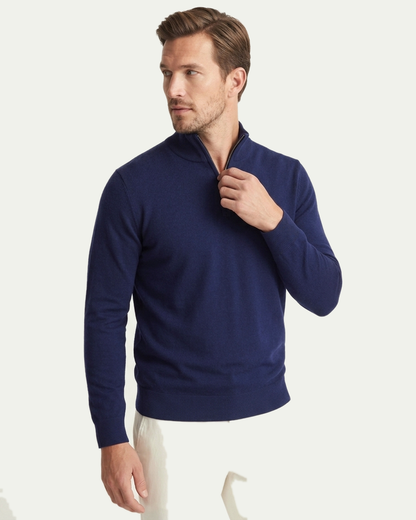 London Quarter Zip - Navy