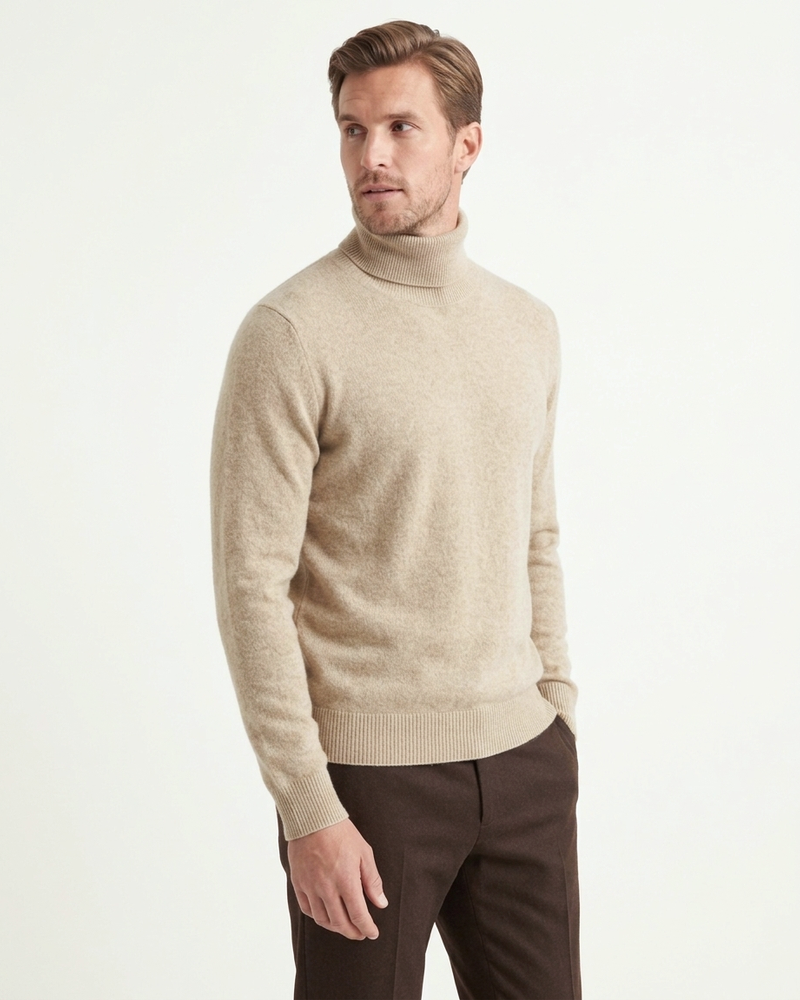 Pisa Wool Turtleneck - Beige
