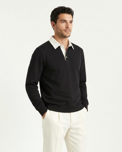 Athens Polo Knit - Black