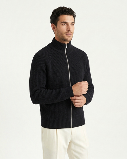 Amalfi Zipper Vest - Black