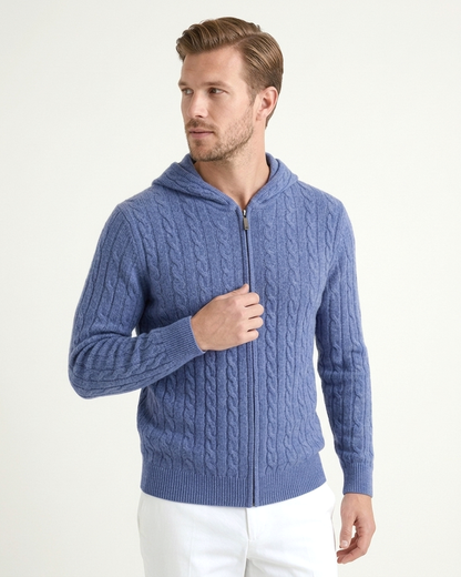 Madrid Cashmere Hoodie - Blue