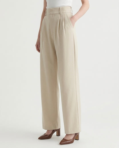 Vienna Wide-Leg Trousers - Beige