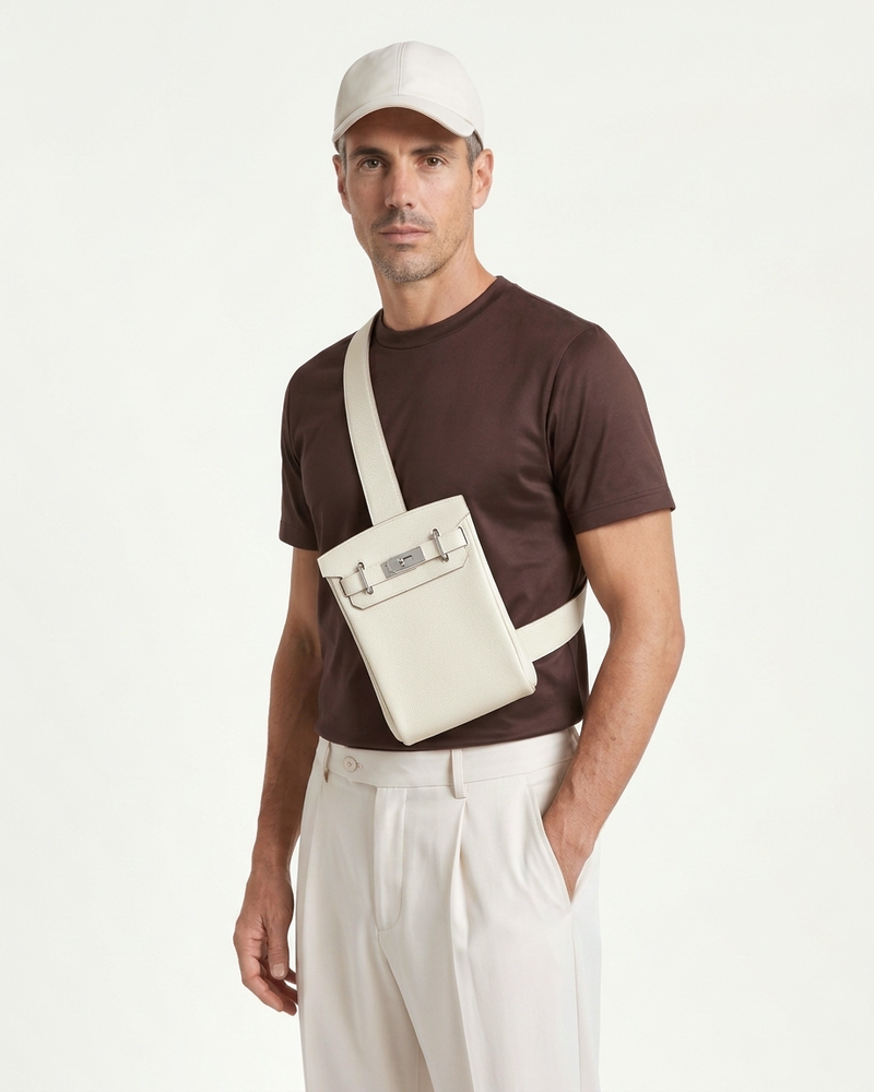 Madrid Leather Crossbody - Cream