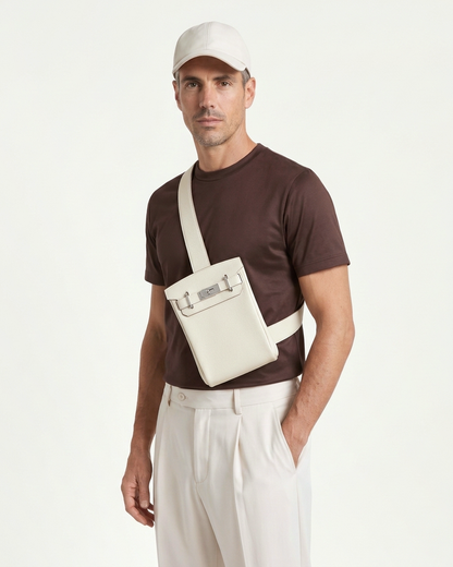 Madrid Leather Crossbody - Cream