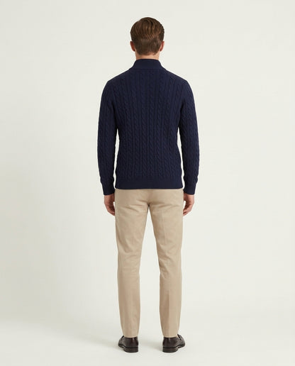 Vienna Zipped Sweater - Navy