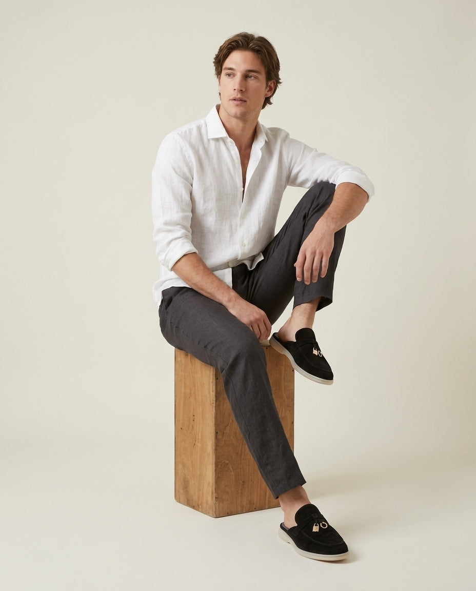 Black Suède Mediterranean Mule