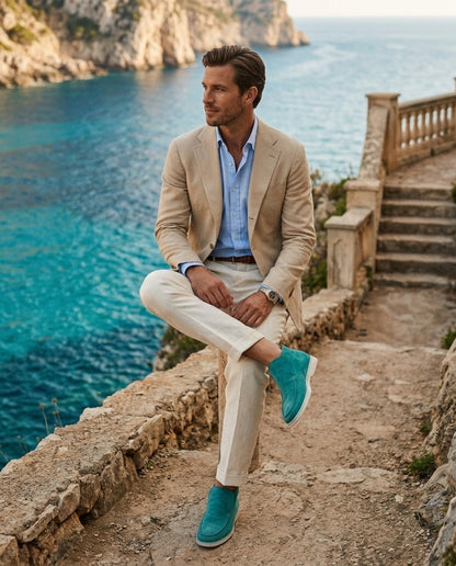 Monaco High Top Loafer - Turquoise