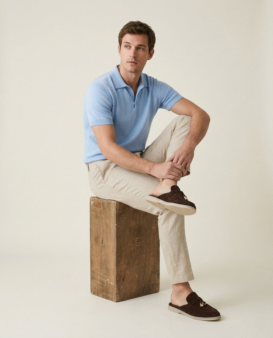 Brown Suède Mediterranean Mule