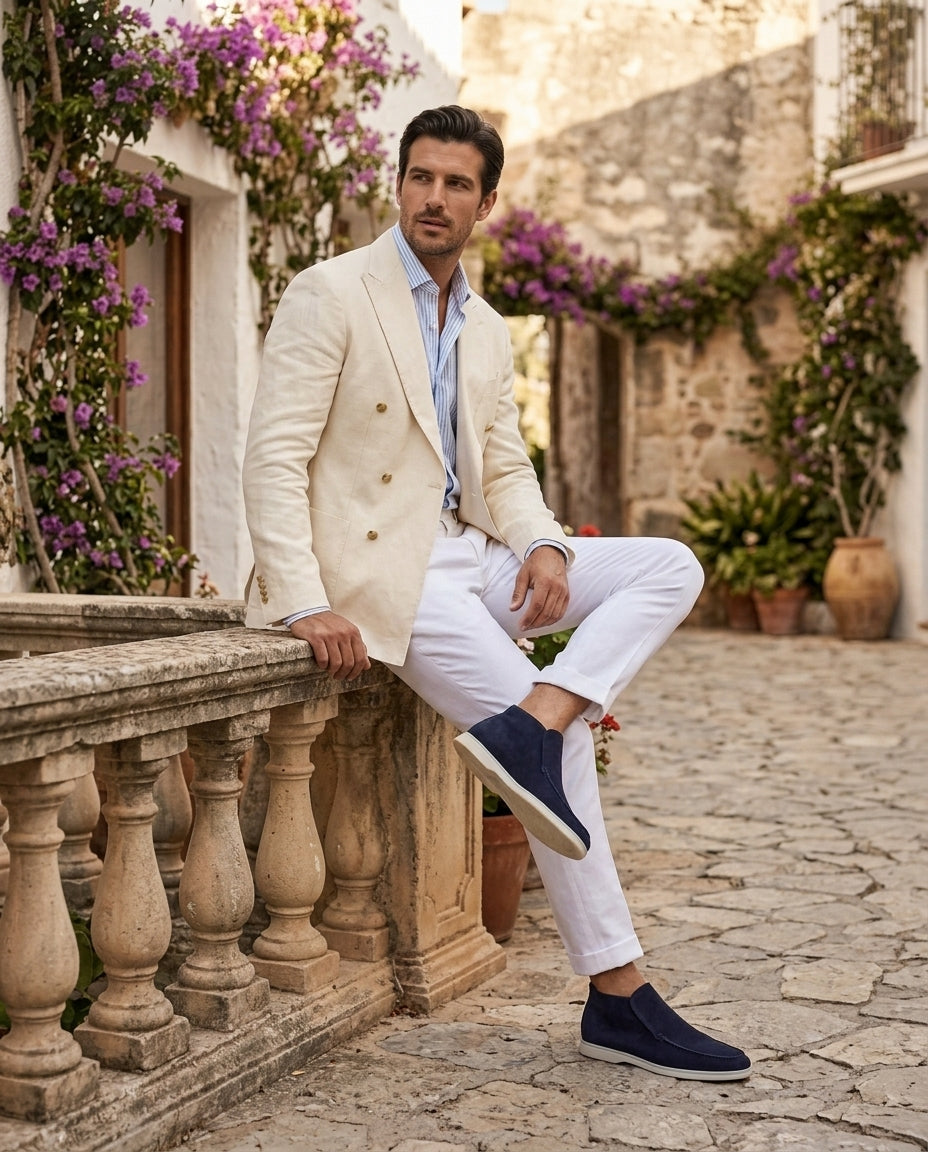 Monaco High Top Loafer - Navy