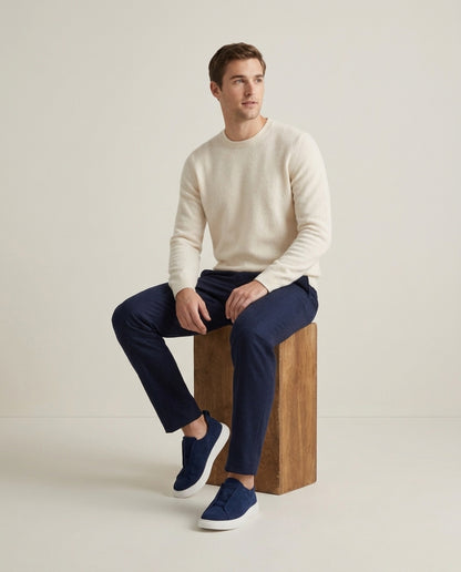 St. Moritz Slip-On Trainer – Navy Blue