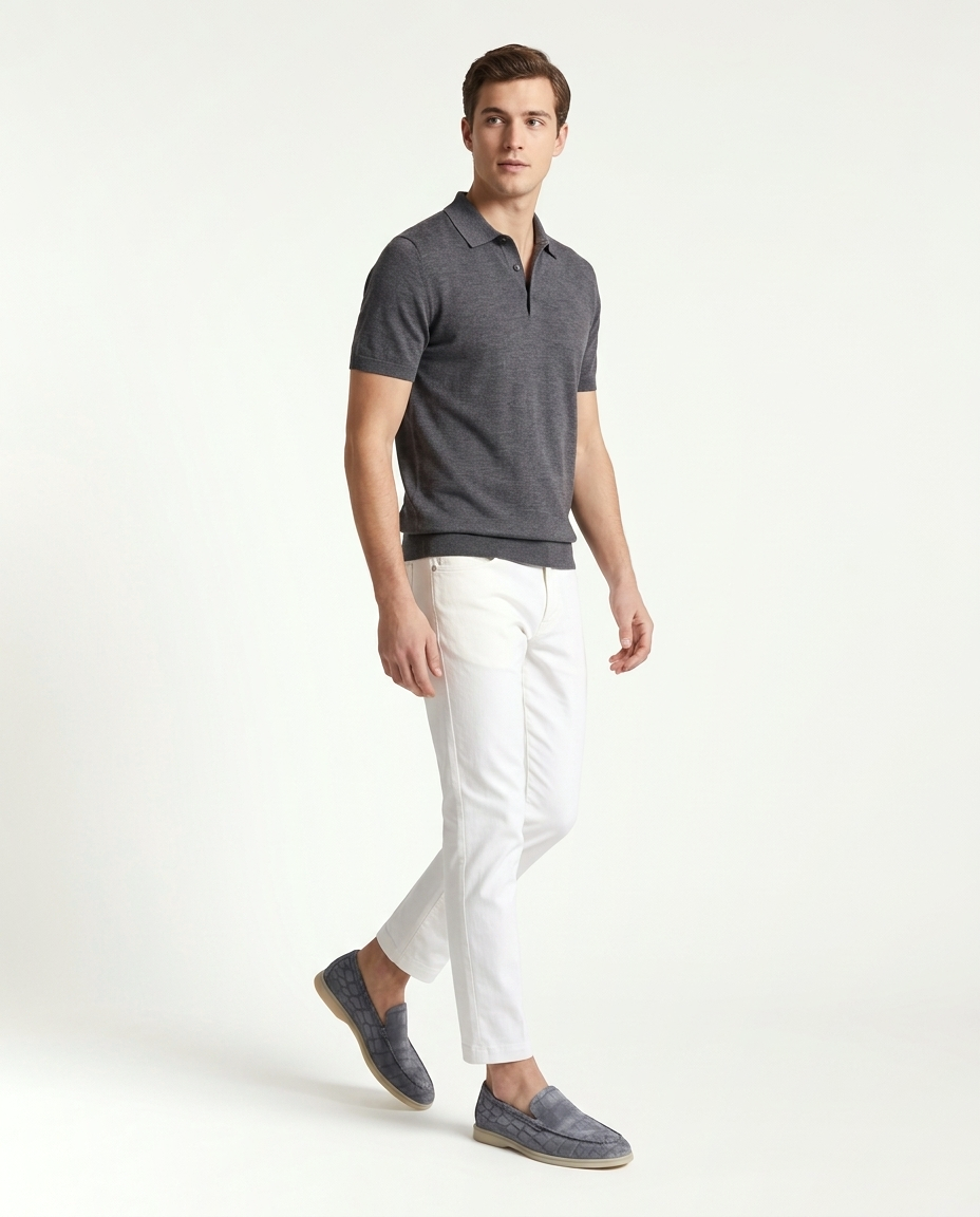 Croco Suede Loafer - Grey | LIMITED EDITION