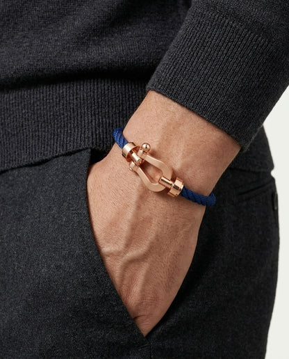 Davos Bracelet Navy / Rose Gold