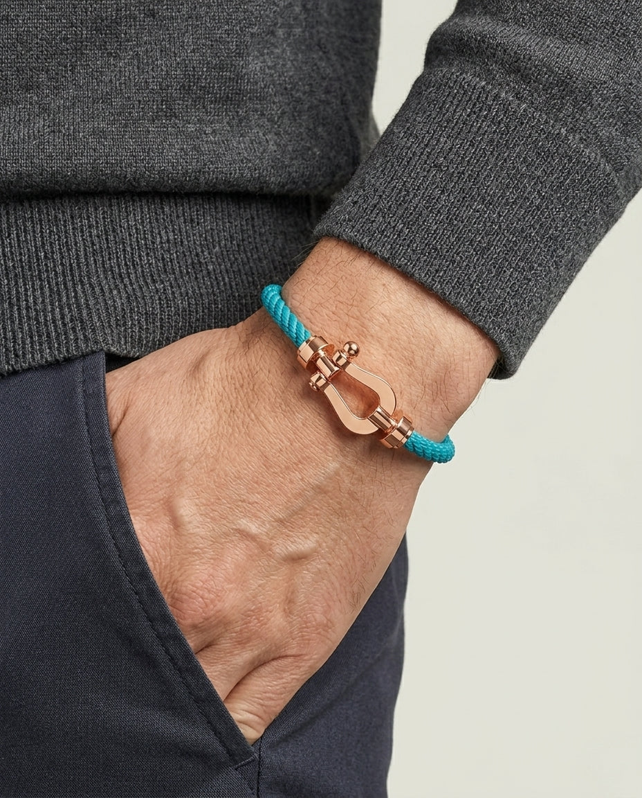 Davos Bracelet Light Blue / Rose Gold