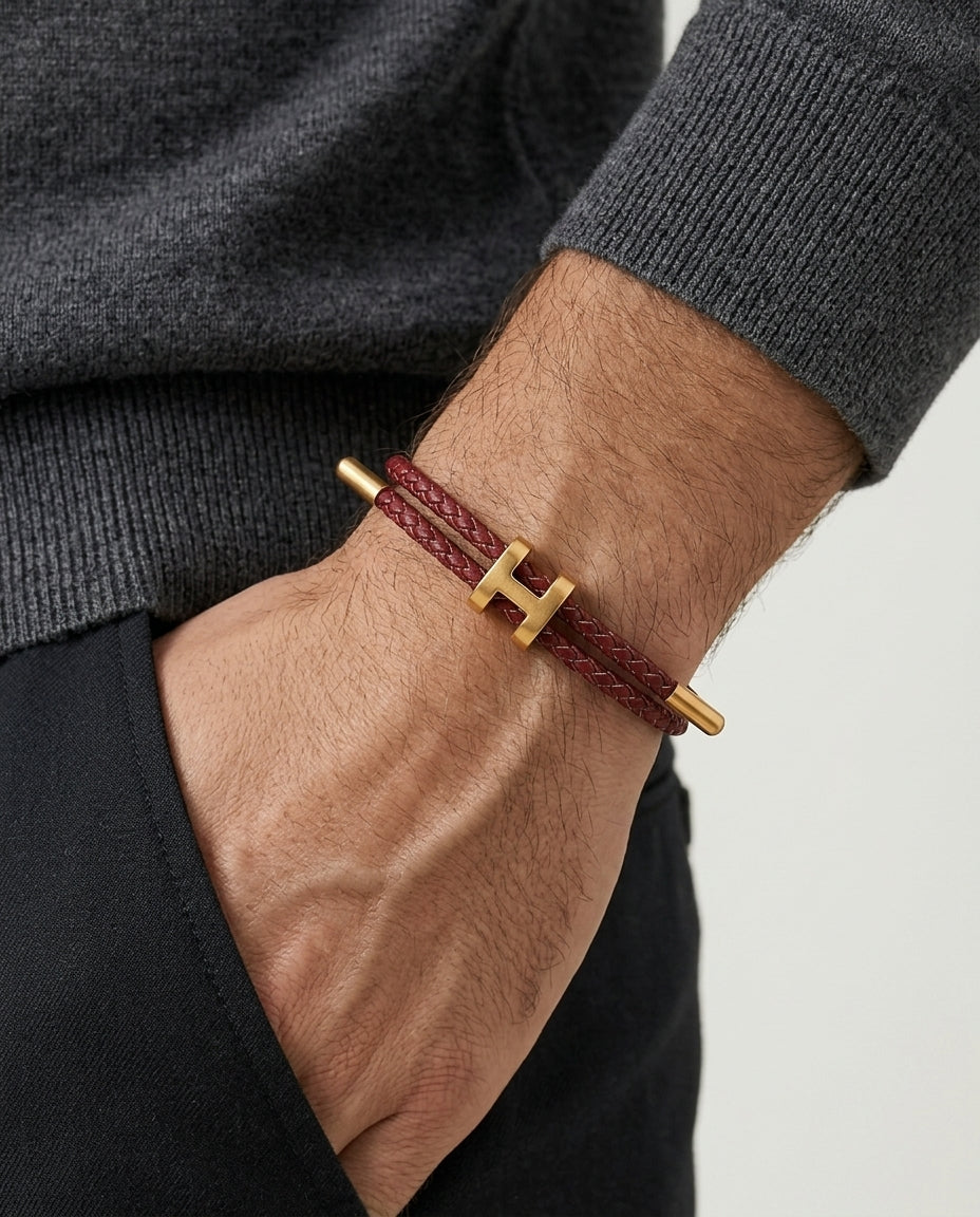 Aurea Bracelet Burgundy/Gold