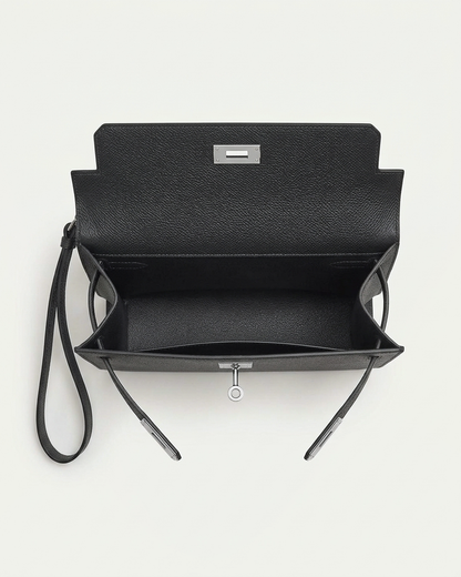 Paris Leather Pochette - Black