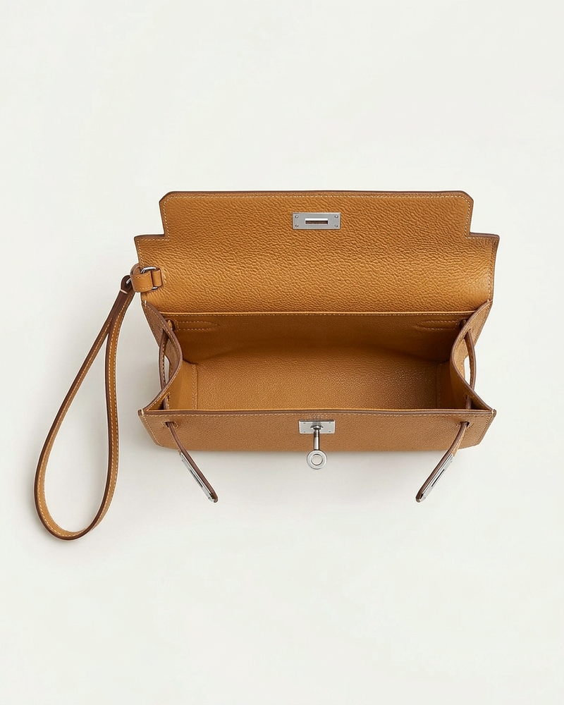 Paris Leather Pochette - Brown