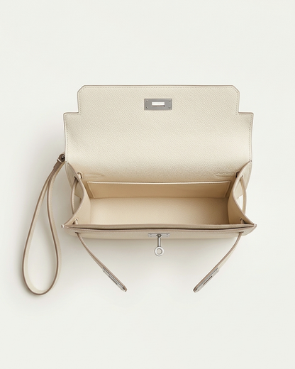 Paris Leather Pochette - Ivory