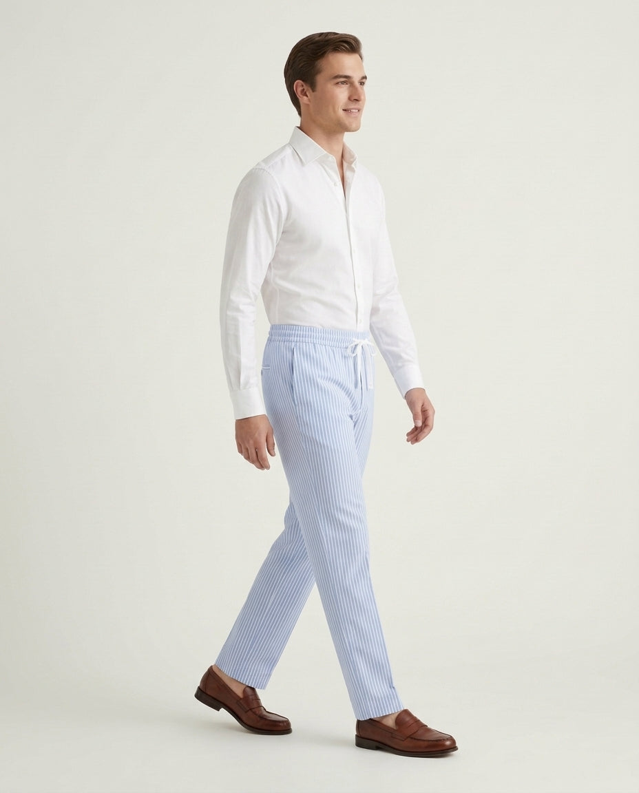 Linen Trousers Striped