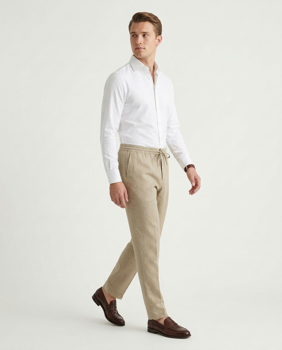 Linen Trousers Beige