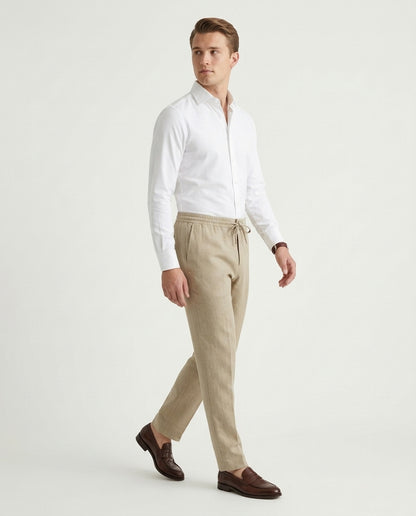 Linen Trousers Beige